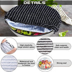 Patelai 10 Pcs Bowl Covers Reusable in 5 Size Stretch Cloth Fabric Elastic Food - Image 3