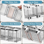 Utensil Holder, Stainless Steel Utensil Drying Rack - Image 3