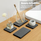 4PCS Water Absorbing Sponge Holder Diatomite Stone Sink Tray Mat, Quick Drying - Image 4