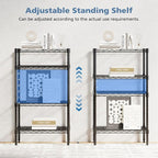 DUMOS 4-Tier Metal Wire Storage Shelves, Adjustable Standing Storage Rack Shelf - Image 6