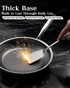Frying Pan Nonstick With Lid, 8 Inch Non Stick Induction Cookware, Stainless - Image 6