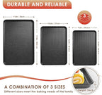 Baking Sheet Pan Set of 3, Nonstick Carbon Steel Cookie Sheets - Image 2