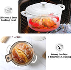 E-far Enameled Dutch Oven Pot for Bread Baking, 6QT Enameled Cast Iron Cookware - Image 6