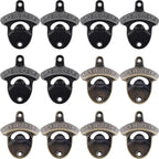 12 PCS Wall Mount Beer Opener Bulk, Stainless Mountable Bottle Cap Opener by Wallmountedbottleopener