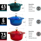 Mueller 6qt Enameled Cast Iron Dutch Oven, Heavy-Duty Casserole and Braiser Pan - Image 9