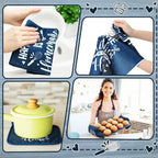 Leinuosen 8 Pcs Kitchen Towels and Oven Mitts Sets Pot Holders Dishcloths Set - Image 6