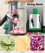 Ourokhome Rotary Cheese Grater Hand Crank, Kitchen Shredder Speed Mandolin - Image 2