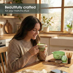 7-Piece Matcha Set with Ceramic Matcha Bowl, Bamboo Whisk & Holder, Tea Scoop & - Image 3