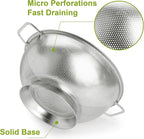 Gulex Stainless Steel Colander and Strainer Set， Strainer - Image 3