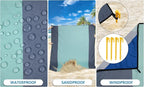 WIWIGO Beach Blanket Waterproof Sandproof Beach Mat 79" X 83"/10'x9'for 2-8 - Image 2