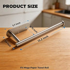 CUXIXA Paper Towel Holder Under Cabinet 2 Pack, Stainless Steel Paper Towel - Image 2