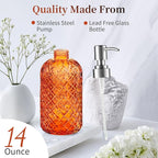 14 Oz Refillable Glass Soap Dispenser - Image 3