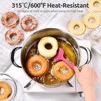 Heat Resistant Silicone Spoon Spatula: U-Taste 600ºF High Heat Flexible 11.38in - Image 3