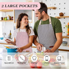 2Pack Adjustable Kitchen Apron for Women Men - Image 4