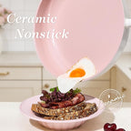 CAROTE Ceramic Frying Pan, 2 Nonstick Skillets & Silicone Spatula, Induction - Image 3