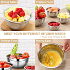 7 Piece Stainless Steel Mixing Bowls - Image 6
