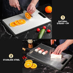 Double Sided Cutting Board, Food Grade, Scratch Resistant Mesh, Large Size - Image 2