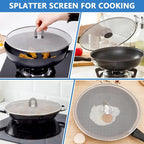 Splatter Screen for Kitchen, Stainless Steel Fine Mesh Splatter Screen for - Image 5