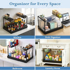Aisslro Under Sink Organizer, 2 Tier Under the Sink Storage, Expandable - Image 9