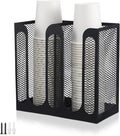 Maxcheck Metal Mesh Cup and Lid Holder Coffee Paper Cup Dispenser Lid Holder by Maxcheck