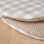 KitchenAid Gingham Mini Oven Mitt 2-Pack Set, Milkshake Tan - Image 4
