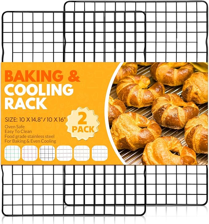 2 PCS Cooling Racks for Cooking and Baking, 14.8x10 Inches Stainless Steel by Unknown