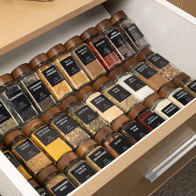 Yangbaga 14Pcs Glass Spice Jars - Image 6