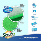 Scrub and Wipe Cleaning Pads – SCRUBIT Dual Sided Scouring Pad and Sponge - Image 3