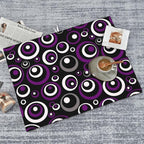 Purple Black White Geometric Circle Pattern Dish Drying Mat - Image 3