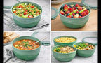 Pera Mixing Bowls with Lids Set, 8 Piece, BPA Free Nesting Kitchen Bowl Set - Image 8
