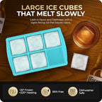 Large Ice Cube Trays for Whiskey, Silicone Ice Cube Tray, - Image 4