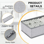 DIMJ Drawer Organizer Clothes Set of 8, Foldable Closet Drawer Bins, Underwear - Image 4