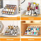 BOIVSHI 4 Tier Spice Rack for Cabinet, Spice Rack Organizer, Depth Adjustable - Image 8