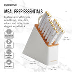 Farberware 14-Piece Knife Block Set, High-Carbon Stainless Steel, Triple-Riveted - Image 4