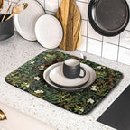 Green Plants Dish Drying Mat for Kitchen Counter Microfiber Absorbent Dish - Image 5