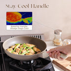 PRICUSIS Nonstick Frying Pan, 8/10/12 Inch Stain/Scratch/Crack Proof Chef Pan - Image 5