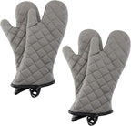 ARCLIBER Oven Mitts 2 Pairs of Quilted Terry Cloth Cotton Lining, Extra Long by ARCLIBER