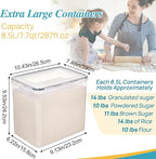 Vtopmart 8.5L 2 Pack Extra Large Flour Sugar Storage Containers - Image 2