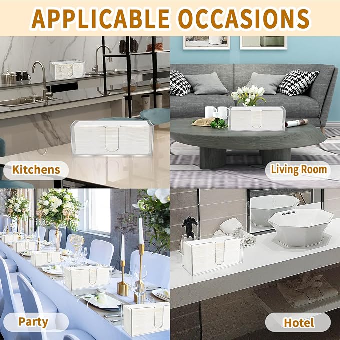 1 Pack Acrylic Paper Towel Holder, Countertop Napkin Dispenser - Image 6
