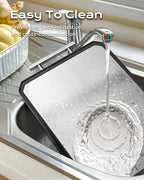 SNOWCLAD Stainless Steel Cutting Board, Double Sided Steel Bread Boards - Image 6
