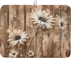 Summer Daisy Flowers Dish Drying Mat by Kawani