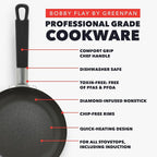 GreenPan x Bobby Flay 2 Piece- 8” and 10” Nonstick Frying Pan Skillet Set - Image 5