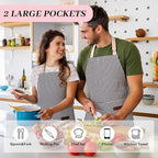 2Pack Adjustable Kitchen Apron for Women Men - Image 4