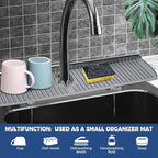 XXL Silicone Faucet Handle Drip Catcher Tray Mat, Large Silicone Faucet Mat - Image 3