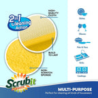Scrub and Wipe Cleaning Pads – SCRUBIT Dual Sided Scouring Pad and Sponge - Image 2