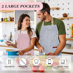 2Pack Adjustable Kitchen Apron for Women Men - Image 4
