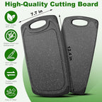 Cutting Boards, 12.5"×7.7" Plastic Chopping Board Made From Natural Food Grade - Image 2