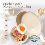 PRICUSIS Nonstick Ceramic Frying Pan, 8/10 Inch Skillet - Image 3