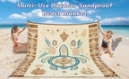 WIWIGO Beach Blanket Waterproof Sandproof Beach Mat 79" X 83"/10'x9'for 2-8 - Image 6