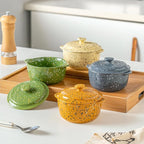 Oven-Safe 4-Pack Mini Ceramic Casserole Dishes - Image 6